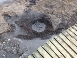 Bubbling pot on a walk in Laugarvatn